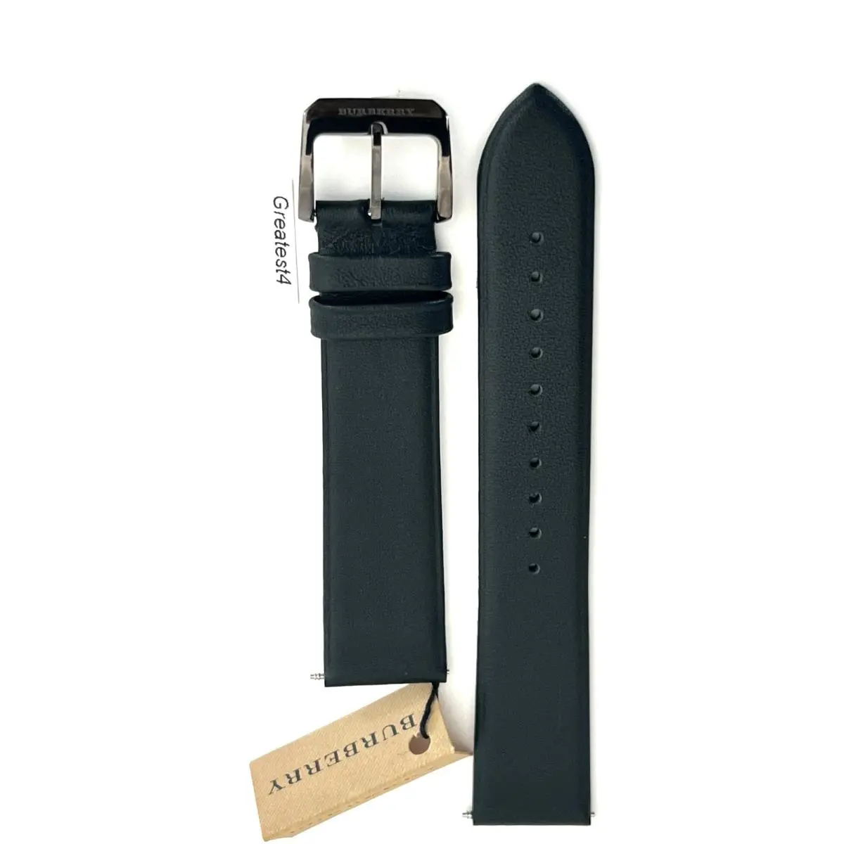 Burberry Replacement Strap For BU10003 Black Strap with Buckle 20 mm
