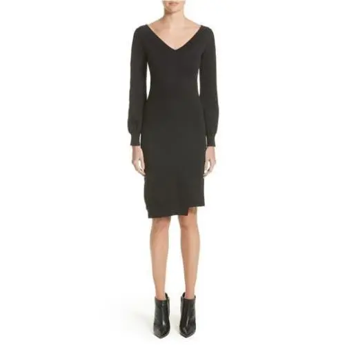 Burberry Marro Knit Dress Size Medium - Black Bandage Stretch