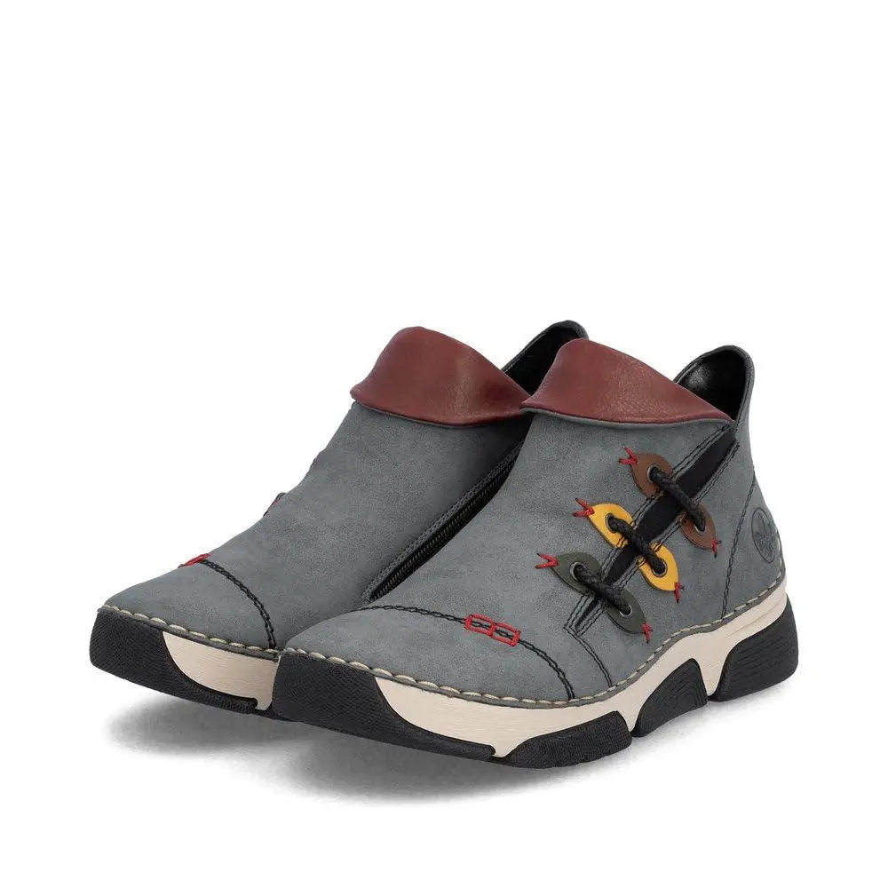 Rieker 45983 Angela Women`s Shoes Flamme/forest/honig/brandy/sch 8.5-9 M US