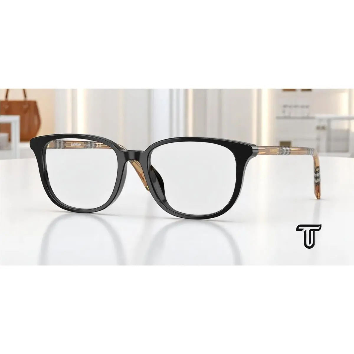 BE2434D 4161 Black Demo Lens 53 mm Women`s Eyeglasses by Burberry