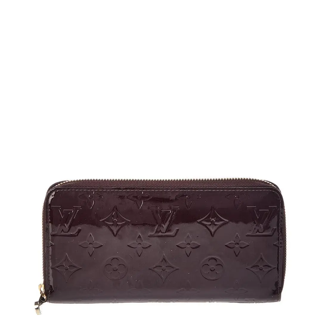 Louis Vuitton Amarante Monogram Vernis Calf Patent Leather Zippy Wallet