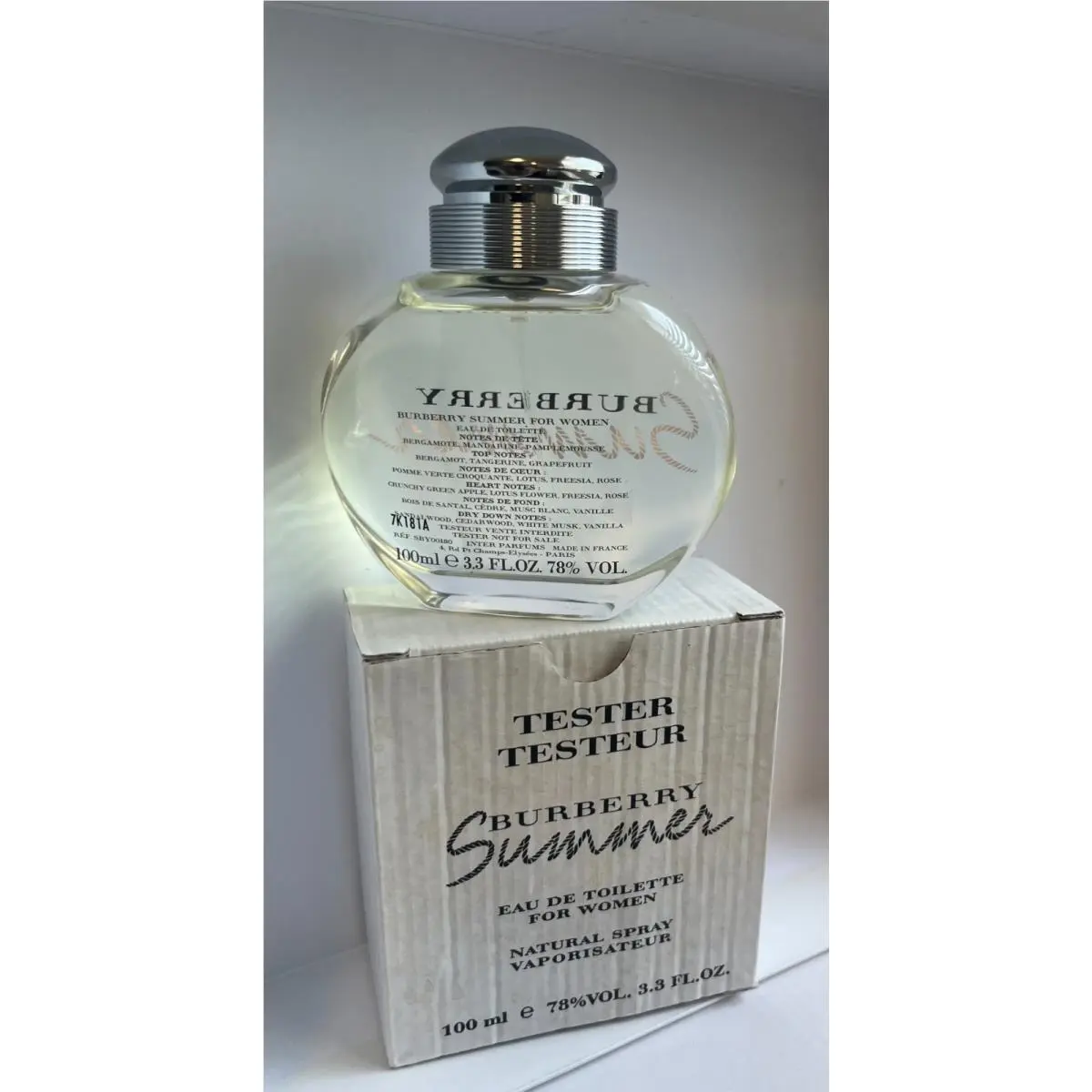 Summer Eau de Toilette Spray 3.3 oz / 100mL 2007-08 Edition AS Pictured by Burberry