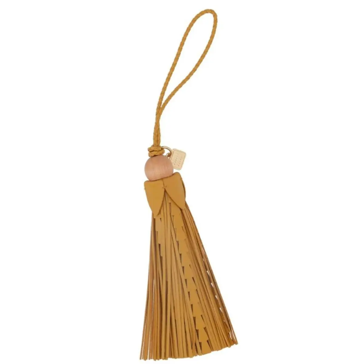 Bag Charm Leather Keychain Brown Tassel by Miu Miu