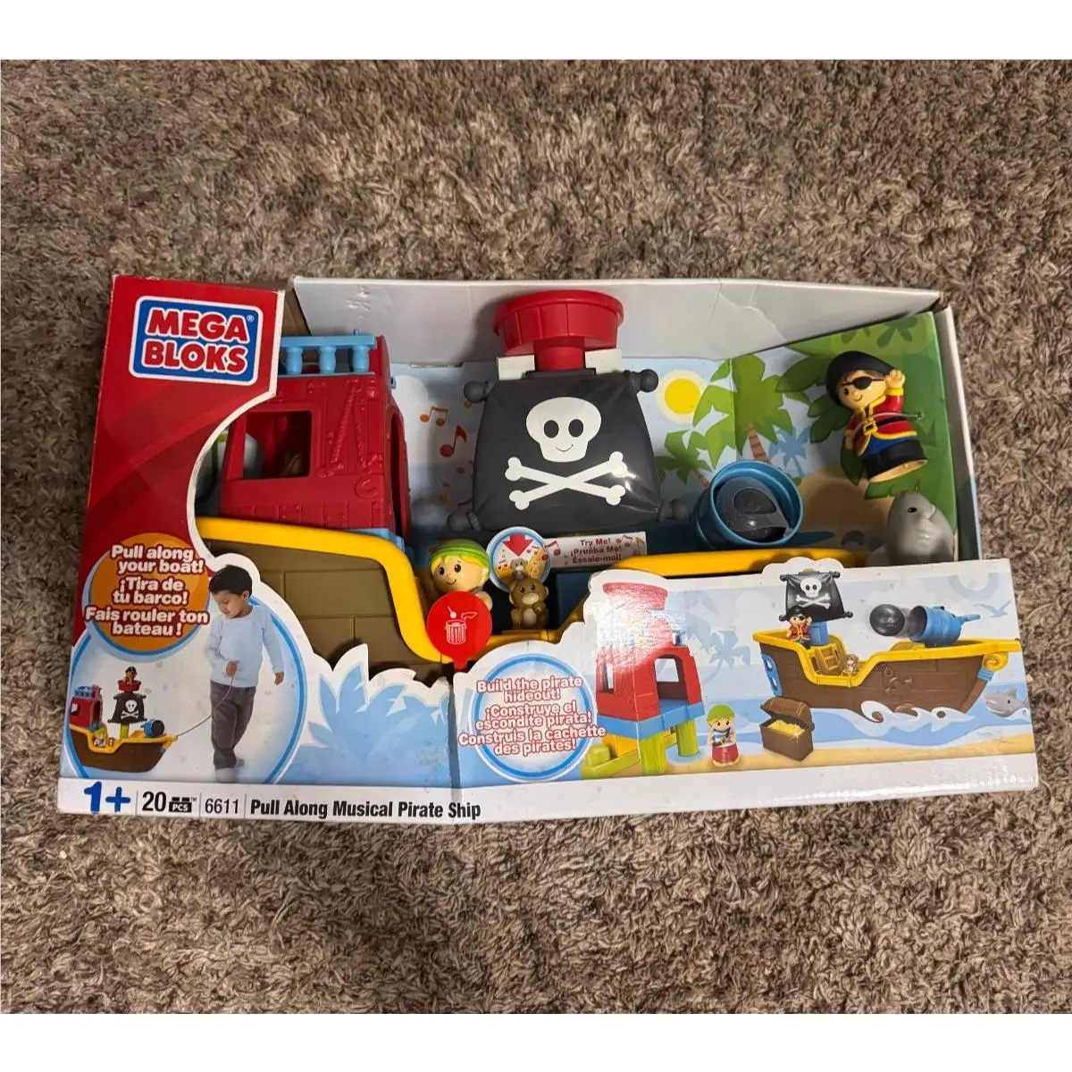 Mega Bloks Pull Along Musical Pirate Ship 6611