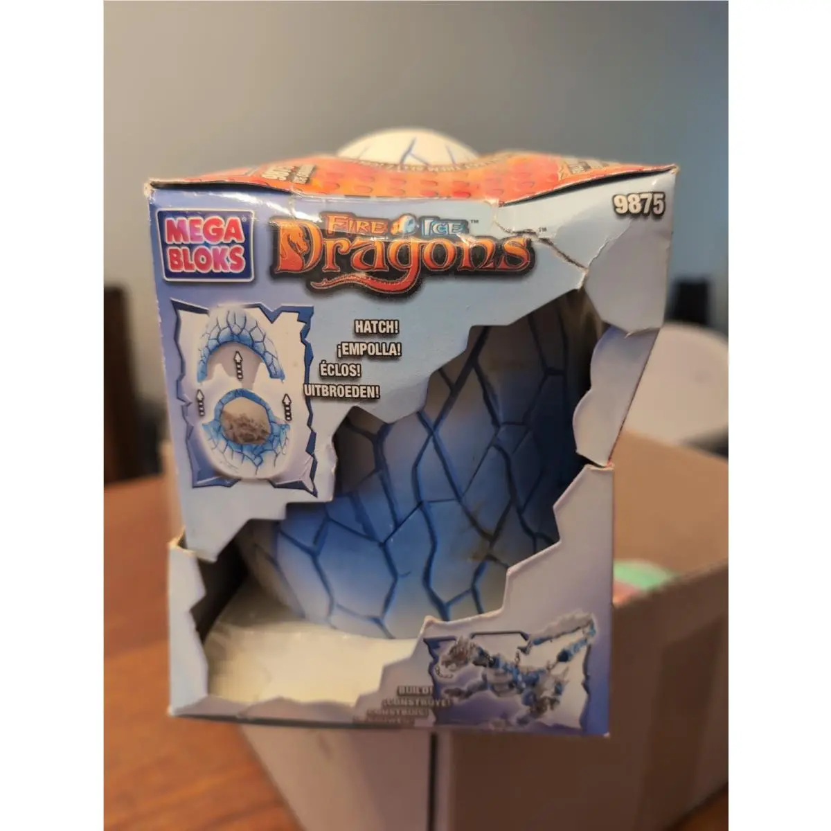 Old Stock Mega Bloks Fire Ice Dragons Attack Egg Hatch 9875
