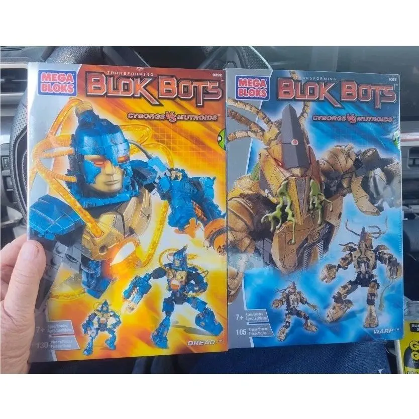 Mega Bloks Blok Bots Cyborgs vs Mutroids Warp Dread Sets Robots 9375 9392