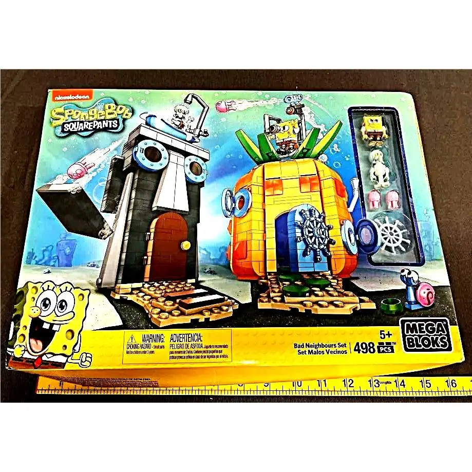 Mega Bloks Spongebob Squarepants Bad Neighbors Set Dented Box