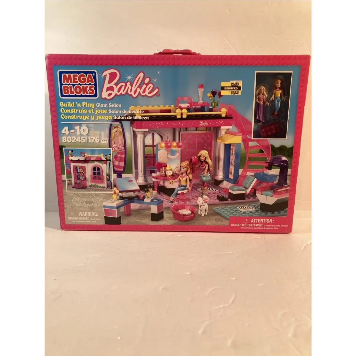 Mega Bloks: Barbie: Build `n Play Glam Salon 80245 w/ Instructions