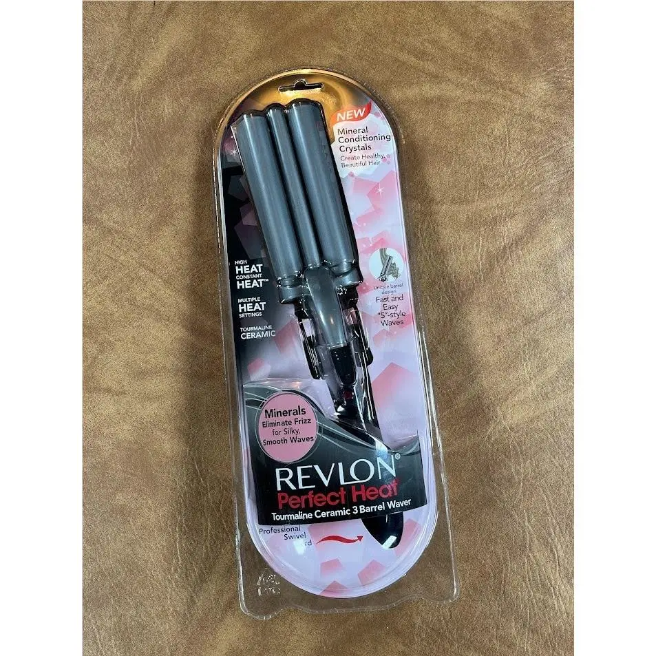 RVIR3005 Perfect Heat 3 Barrel Ceramic Hair Waver Iron Curler by Revlon