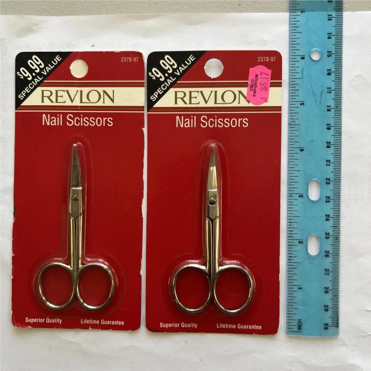 2  Curved Nail Scissors Vintage Made IN Italy 2378-97 90s by Revlon