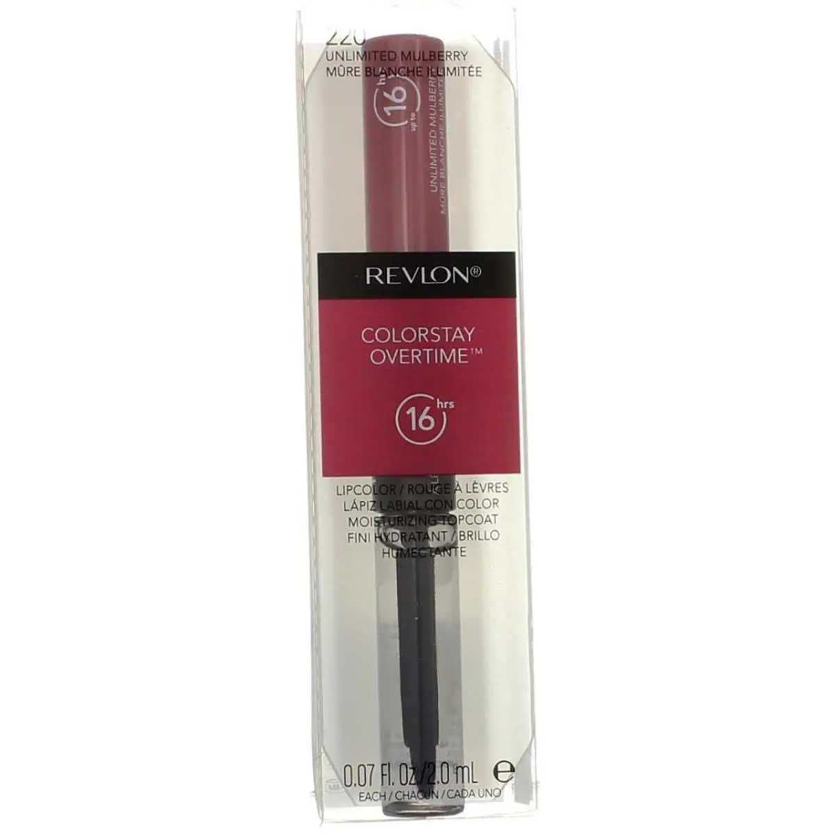 4 Pack Revlon Colorstay Overtime Lipcolor Unlimited Mulberry 220 0.07 fl oz
