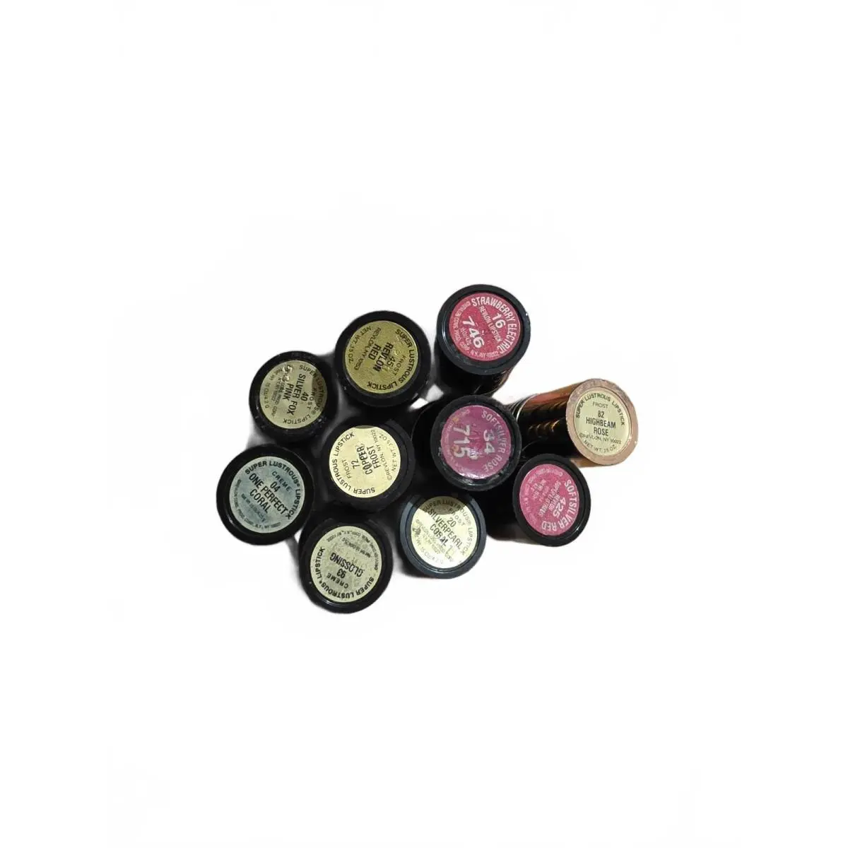 10 Vtg Rare Revlon Super Lustrous Lipsticks