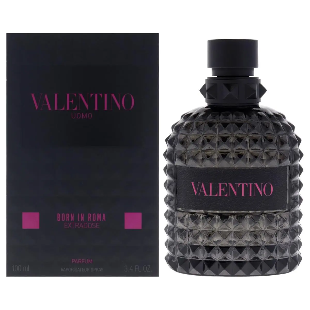 2 Pack Uomo Born In Roma Extradose by Valentino For Men - 3.4 oz Parfum Spray