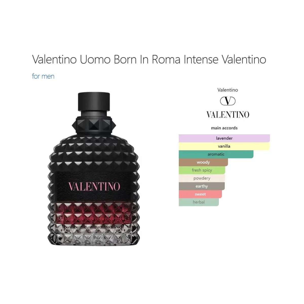 Valentino Uomo Born In Roma Intense Valentino 100ml Perfume Box