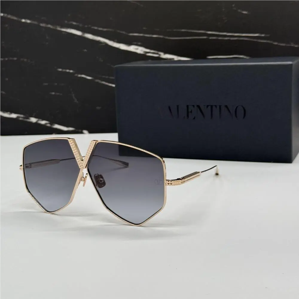 V-hexagon Grey Titanium Women Sunglasses  VLS-115A by Valentino