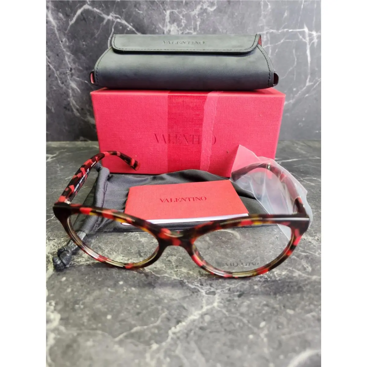 Valentino VA3013 5194 Red Havana Eyeglass Frames 53mm-17-140 Lenses Women’s