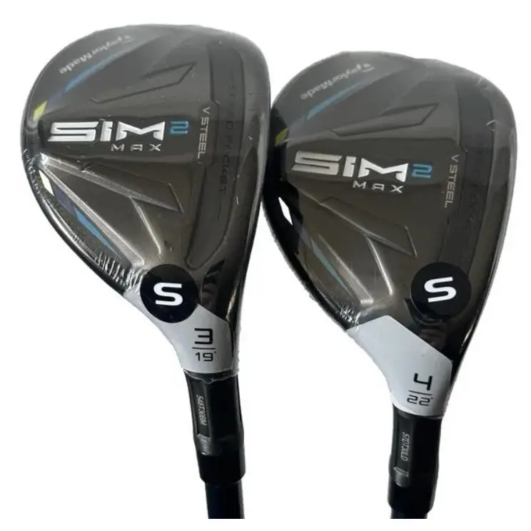 Taylormade SIM2 Max Rescue Hybrid Set 3H-19 4H-22 Ventus Stiff Flex w/ Covers - Blue
