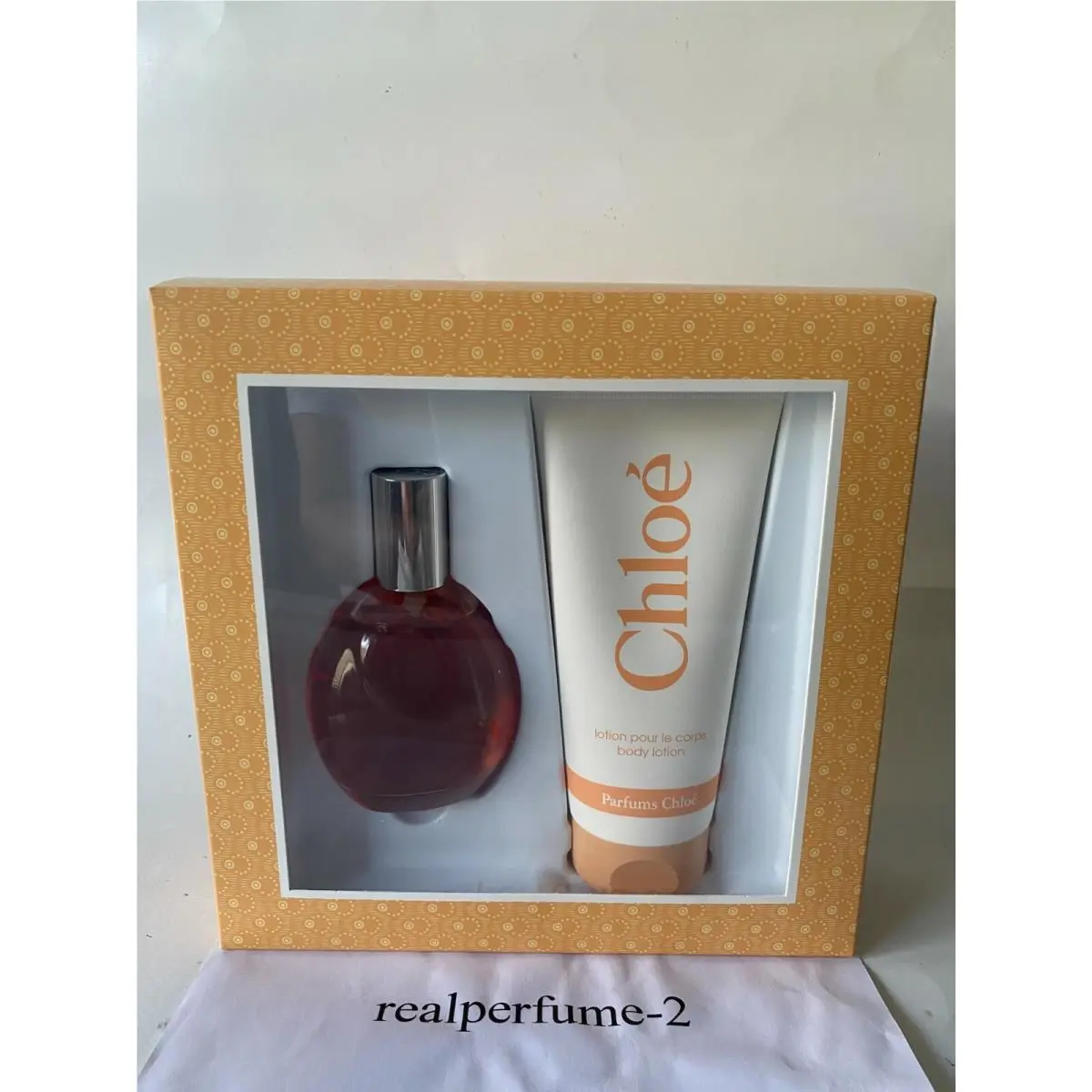 Chloe Perfume Gift Set 3 oz Edt Spray + 6.8 oz Body Lotion For Women. Real