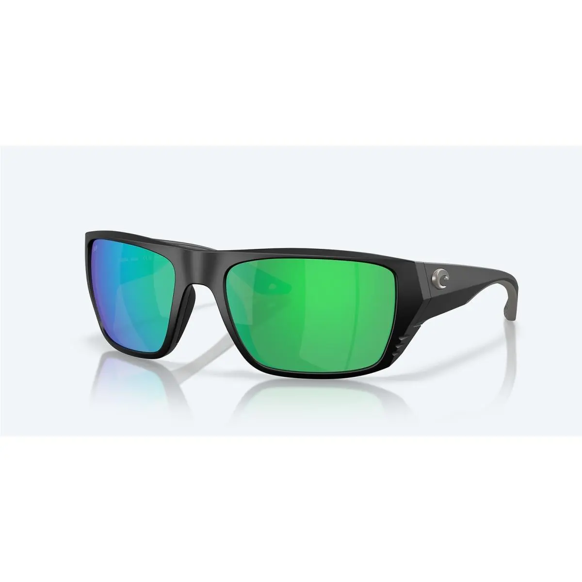 Finlet Matte Black/green Mirror 580P Polarized 59 mm Sunglasses by Costa Del Mar