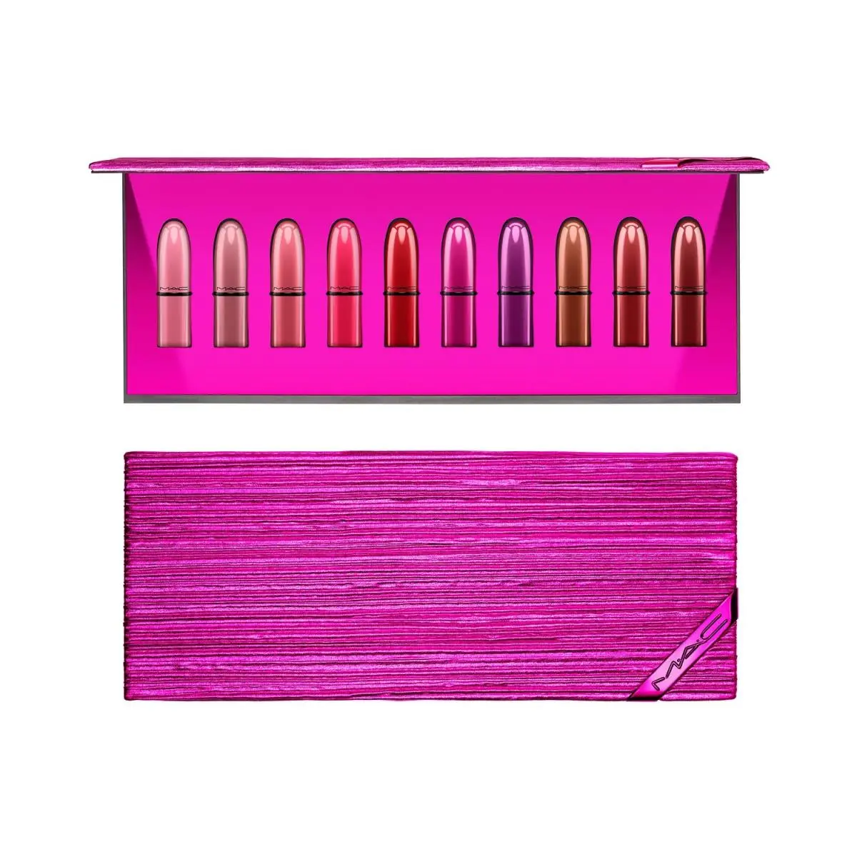 Mac 10PC Shiny Pretty Things Mini Lipstick Kit Set Holiday Gift Limited by MAC Cosmetics