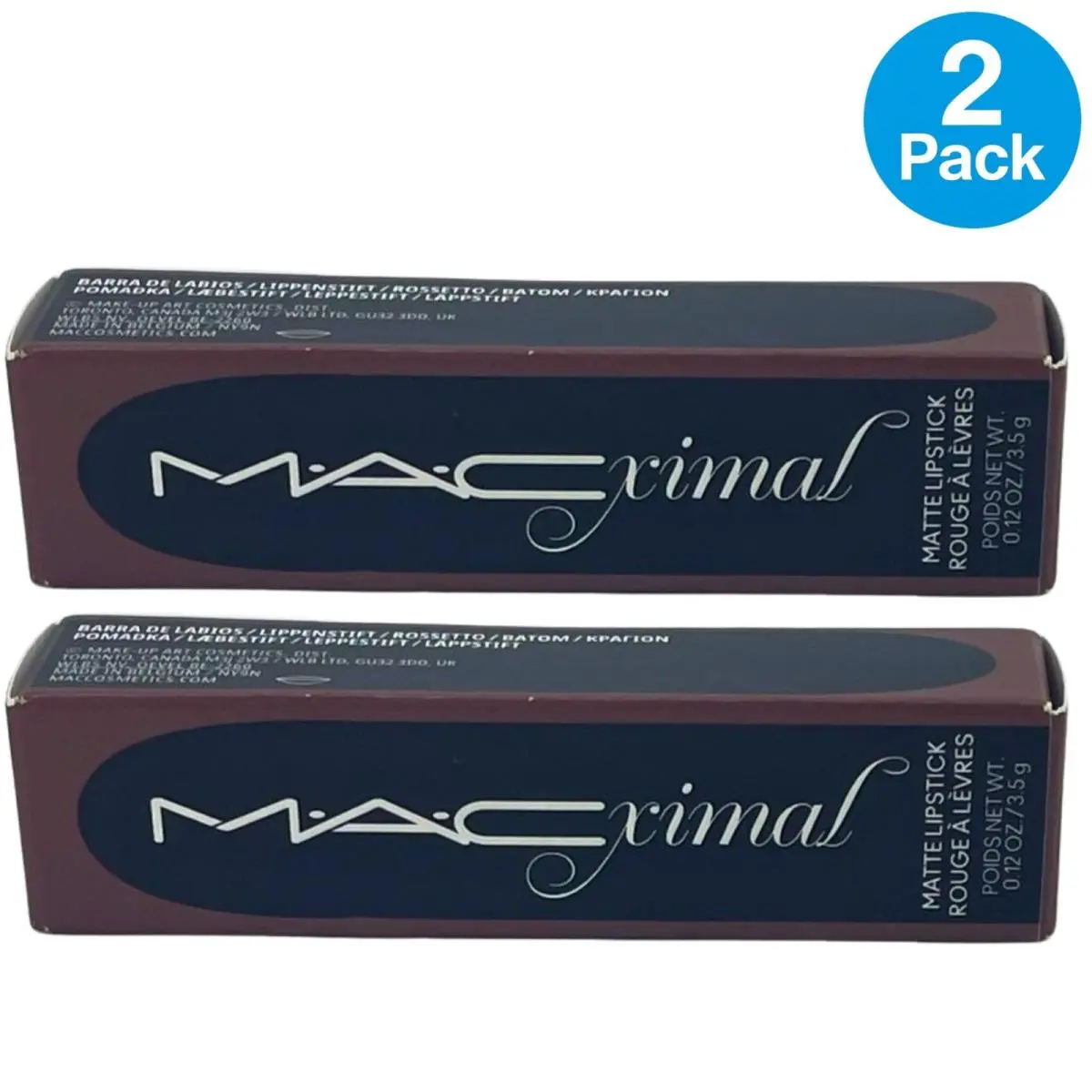 Mac Macximal Matte Lipstick 626 Whirl Lip Color 0.12 oz 2 Pack by MAC Cosmetics