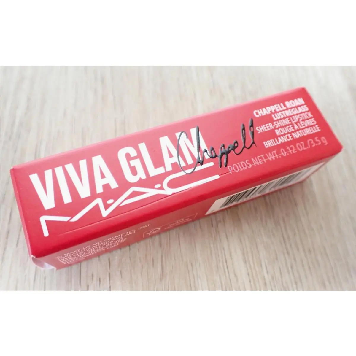 Mac Viva Glam Chappell Roan Lusterglass Sheer Shine Lipstick OF Arc Red by MAC Cosmetics