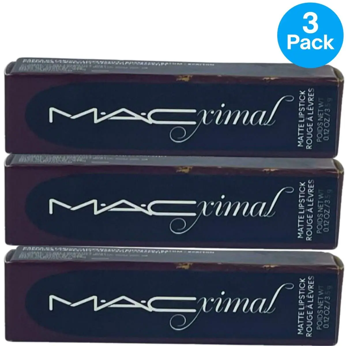 Mac Macximal Matte Lipstick 603 Diva Lip Color 0.12 oz 3 Pack by MAC Cosmetics