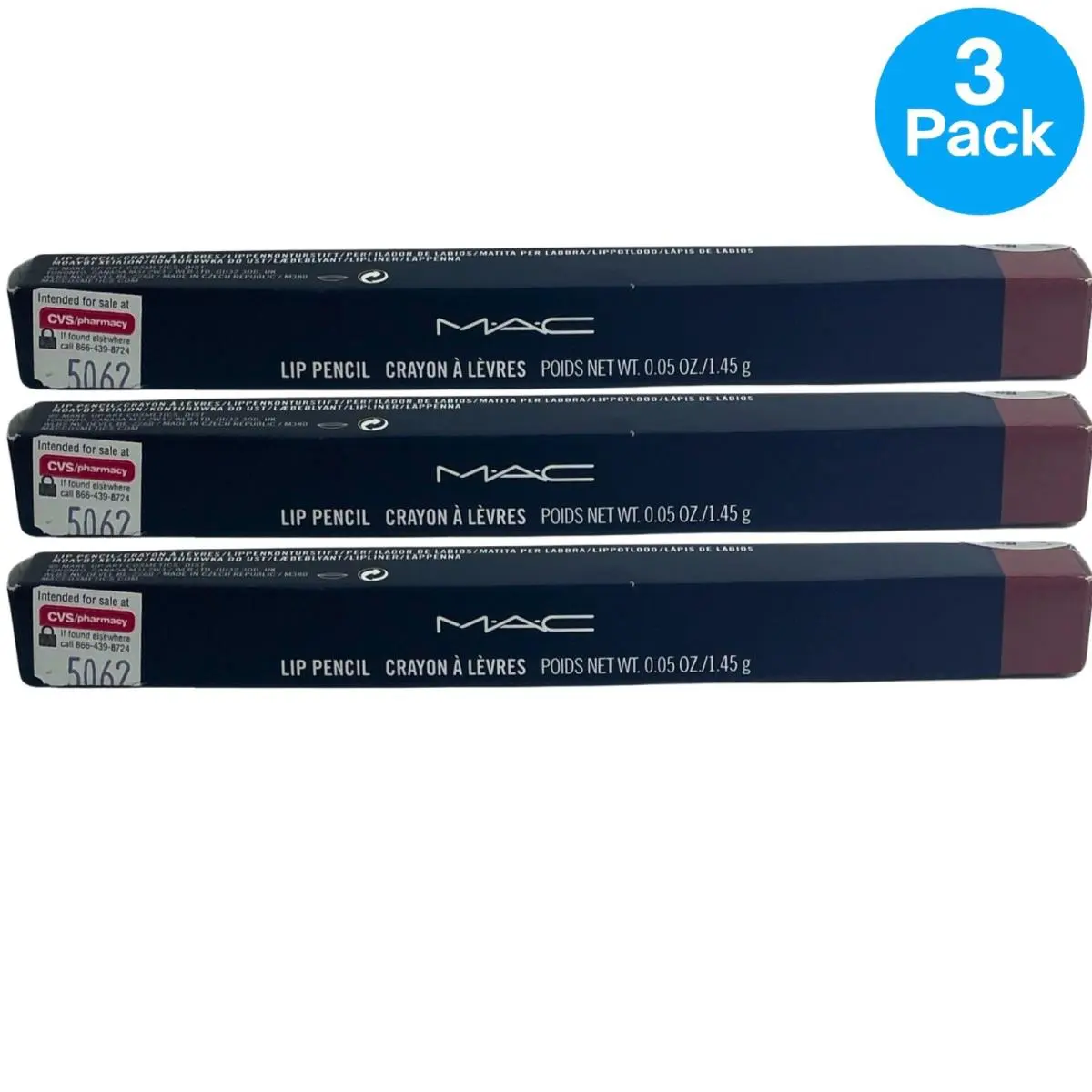 Mac Lip Pencil Crayon À Lèvres Spice Lip Liner 0.05 oz 3 Pack by MAC Cosmetics