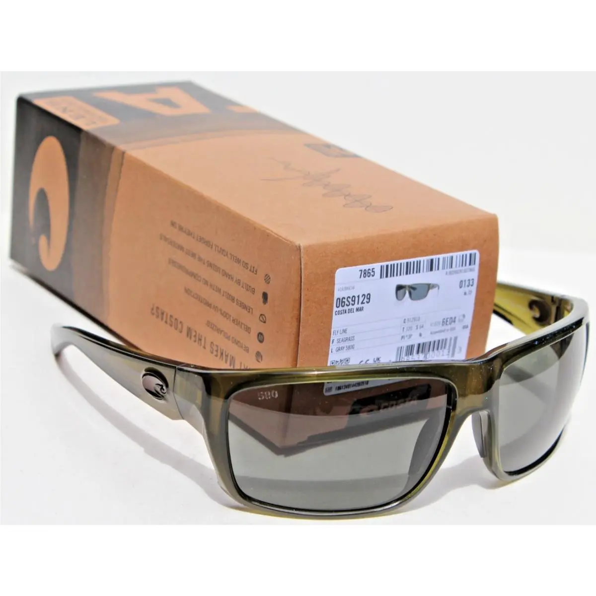 Fly Line 580G Polarized Sunglasses Seagrass/gray 580 by Costa Del Mar