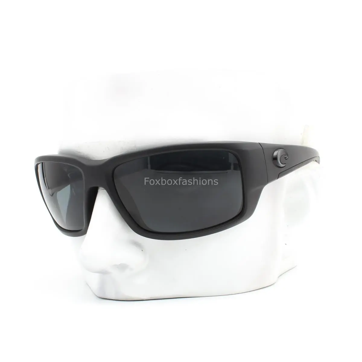 Costa Del Mar Fantail Sunglasses Matte Blackout Gray Polarized Poly Lens W/case