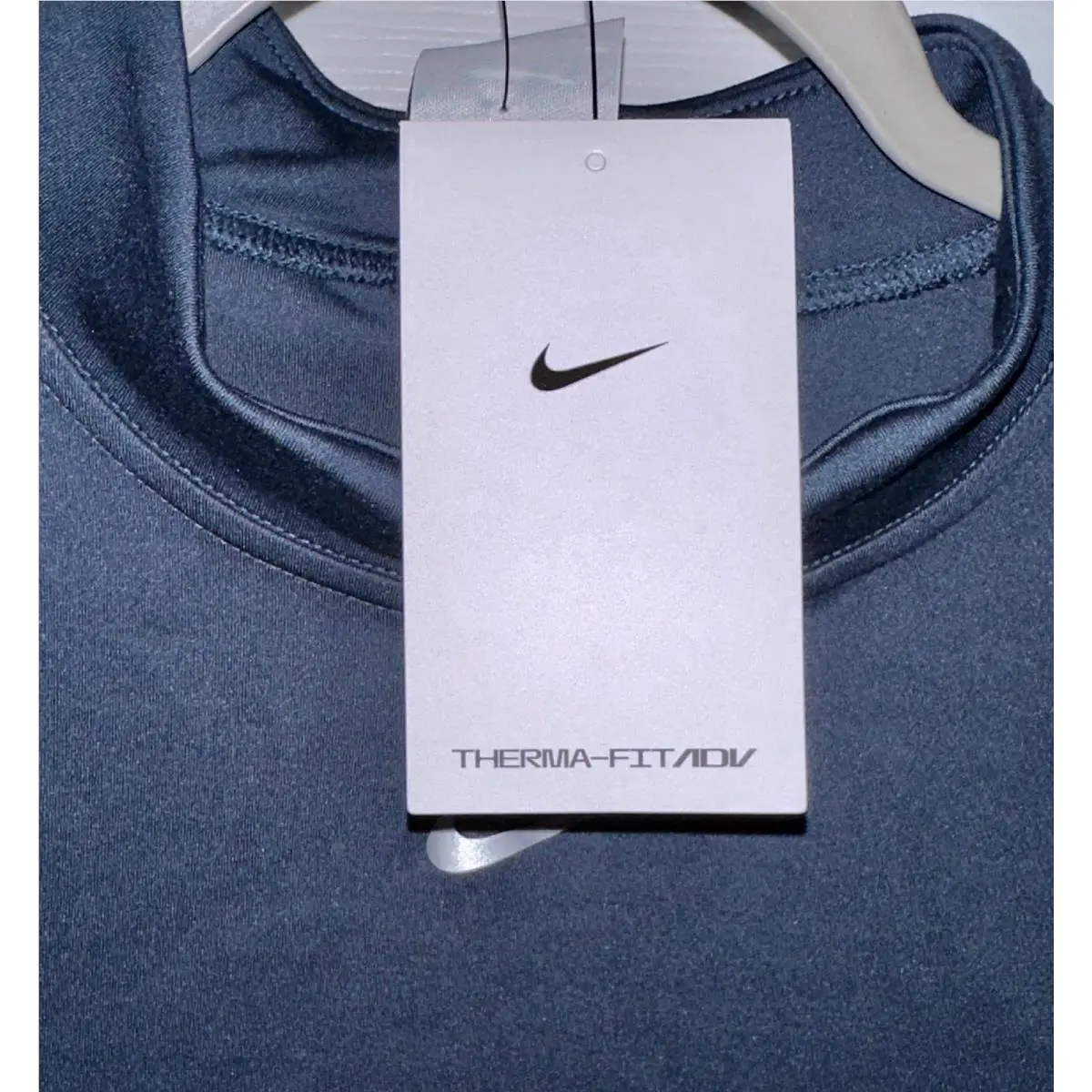 Nike clothing - NIKE Pro Therma Fit ADV L/S Thunder Blue Pullover Training Top - DD6574 - Blue 4