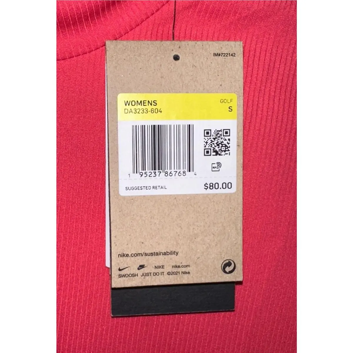 Nike clothing - Nike UV Ace 3/4 Sleeve Golf Shirt - DA3233 - Red 12