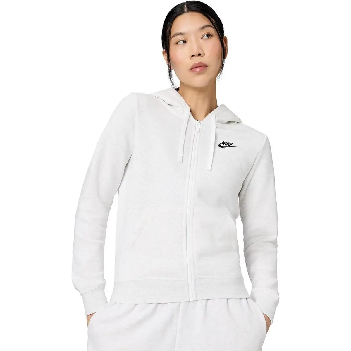 Nike Women`s Club Full-zip Hoodie - BIRCH