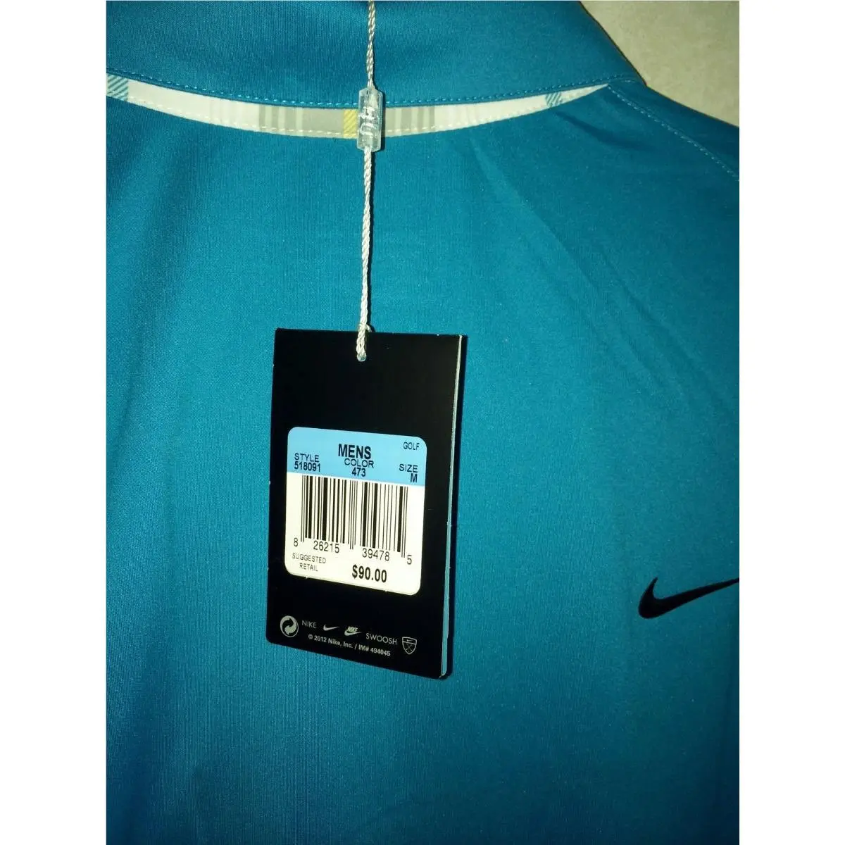 Nike clothing - NIKE GOLF Premium Novelty Pocket S/S Dri Fit Polo Sh - 518091 - Blue 1