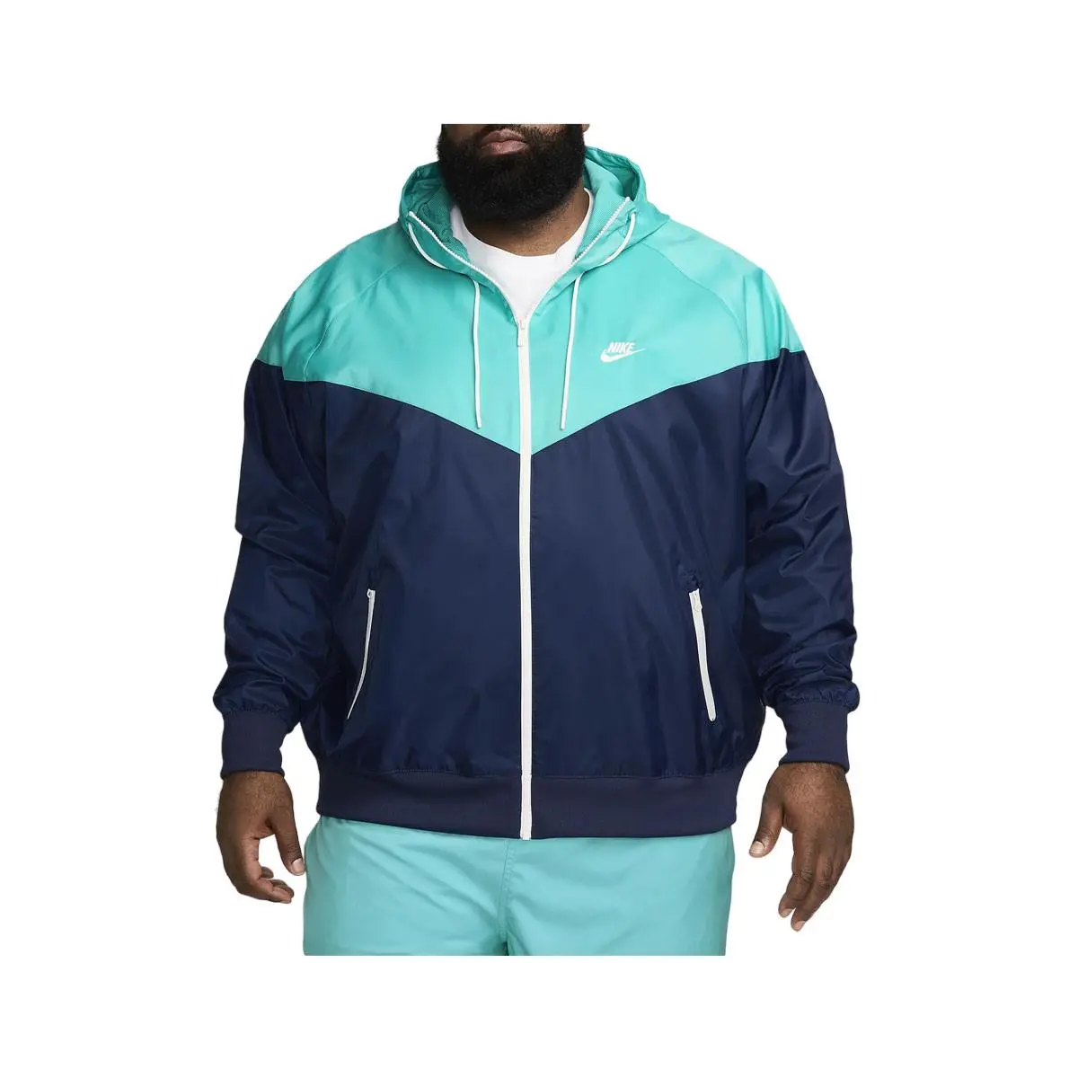 Nike Men`s Sportswear Windrunner Hooded Jacket DA0001-411 Navy/sail SZ XS-3XL