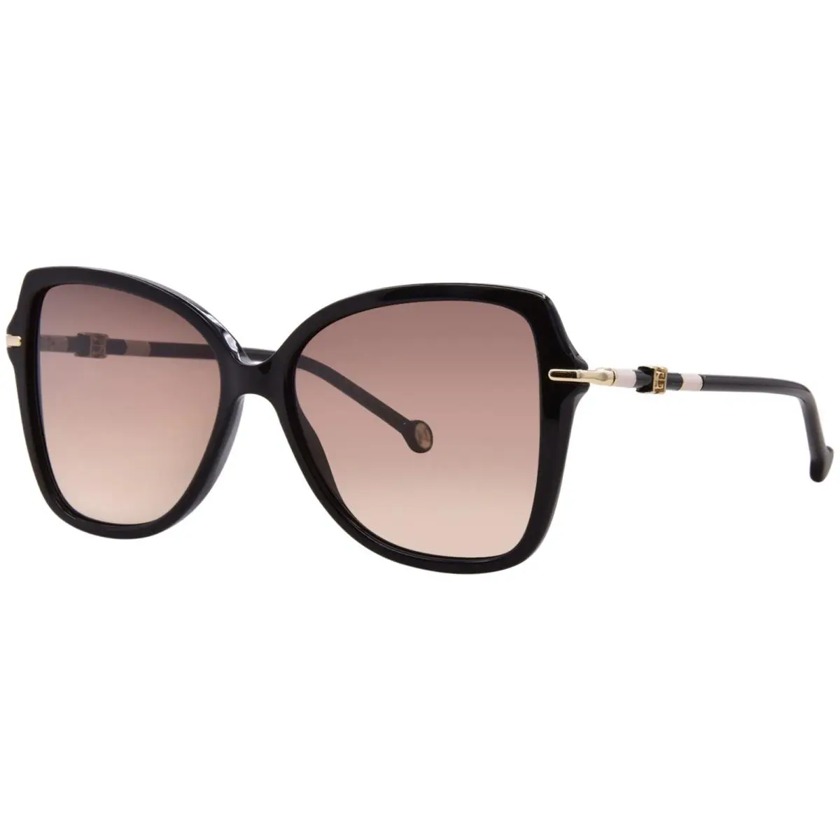HER-0302/S 807 Sunglasses Women`s Black/brown Gradient 56mm by Carolina Herrera