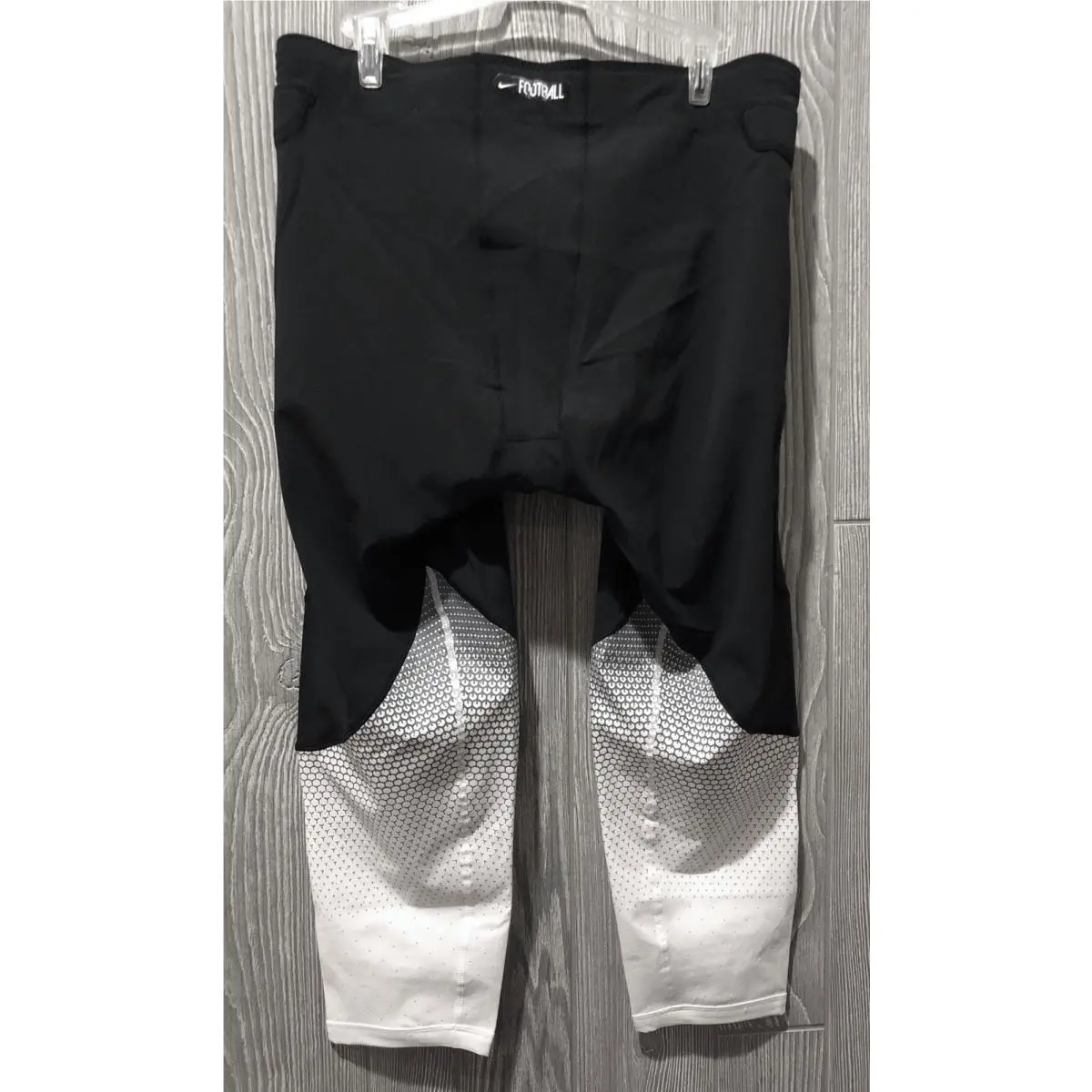 Nike clothing - NIKE Vapor Speed Woven Padded Black White Padded Football Tights - 836203 - Black 2
