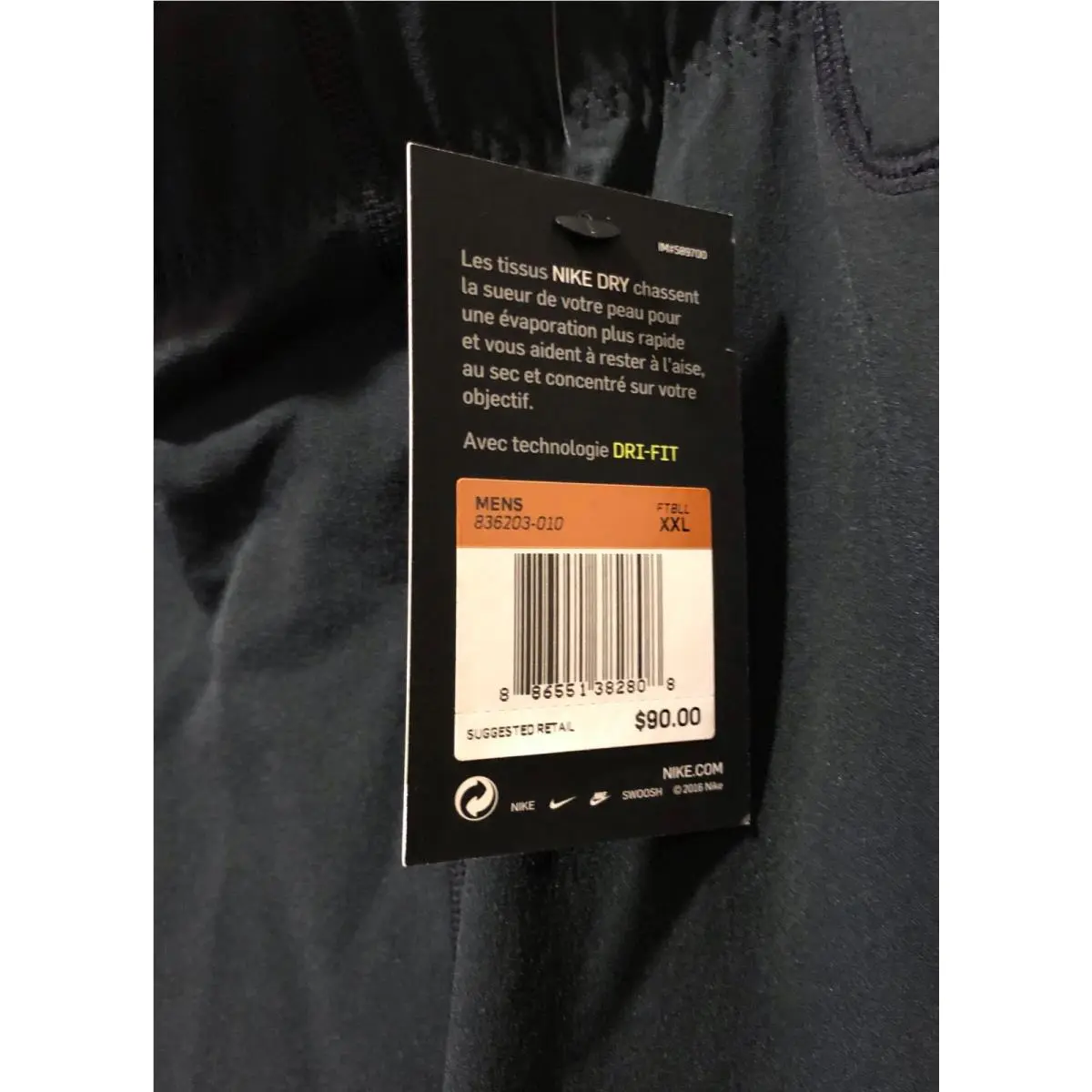 Nike clothing - NIKE Vapor Speed Woven Padded Black White Padded Football Tights - 836203 - Black 4