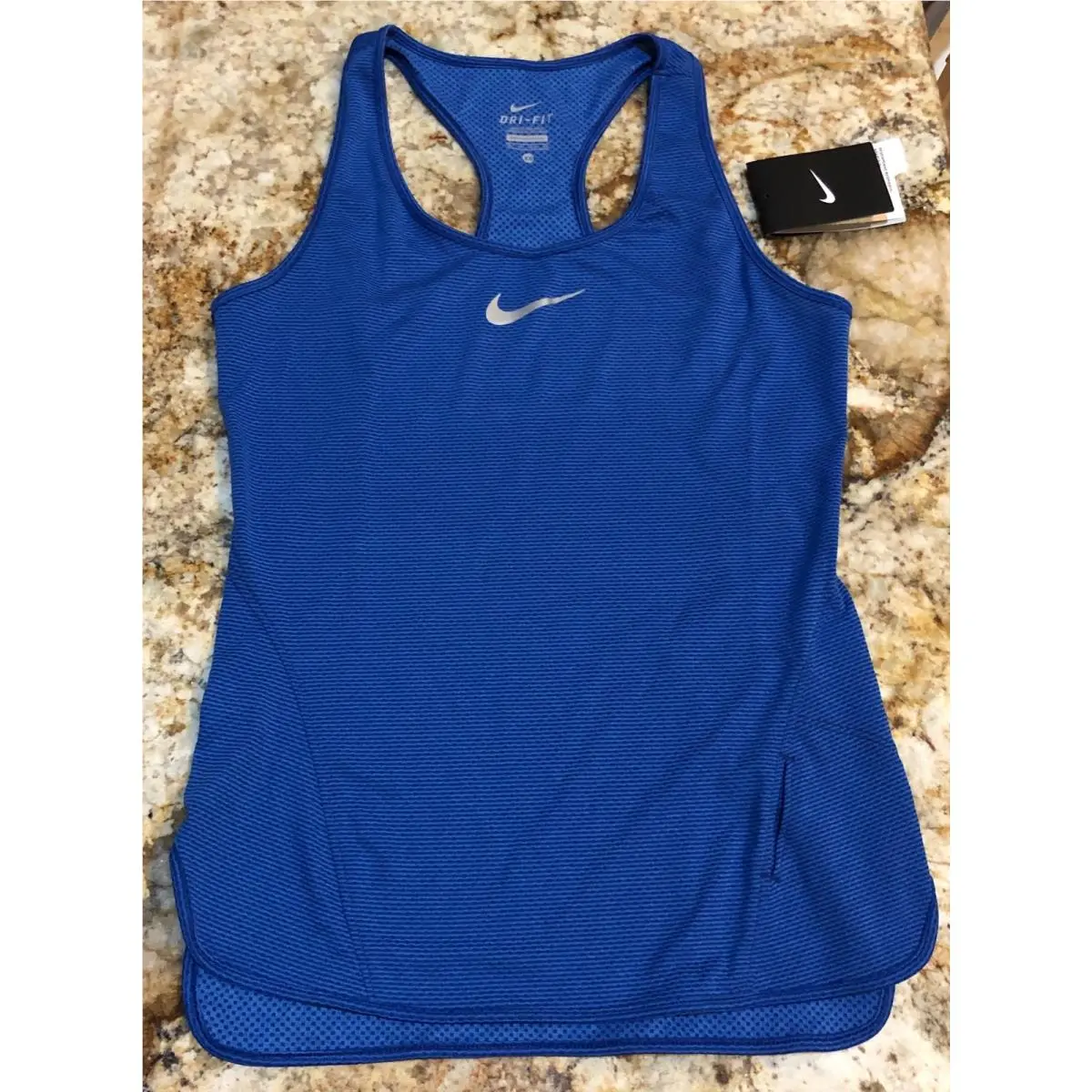 Nike clothing - NIKE Aeroreact Running Racerback Reflect Tank Top - 920780 - Blue 1