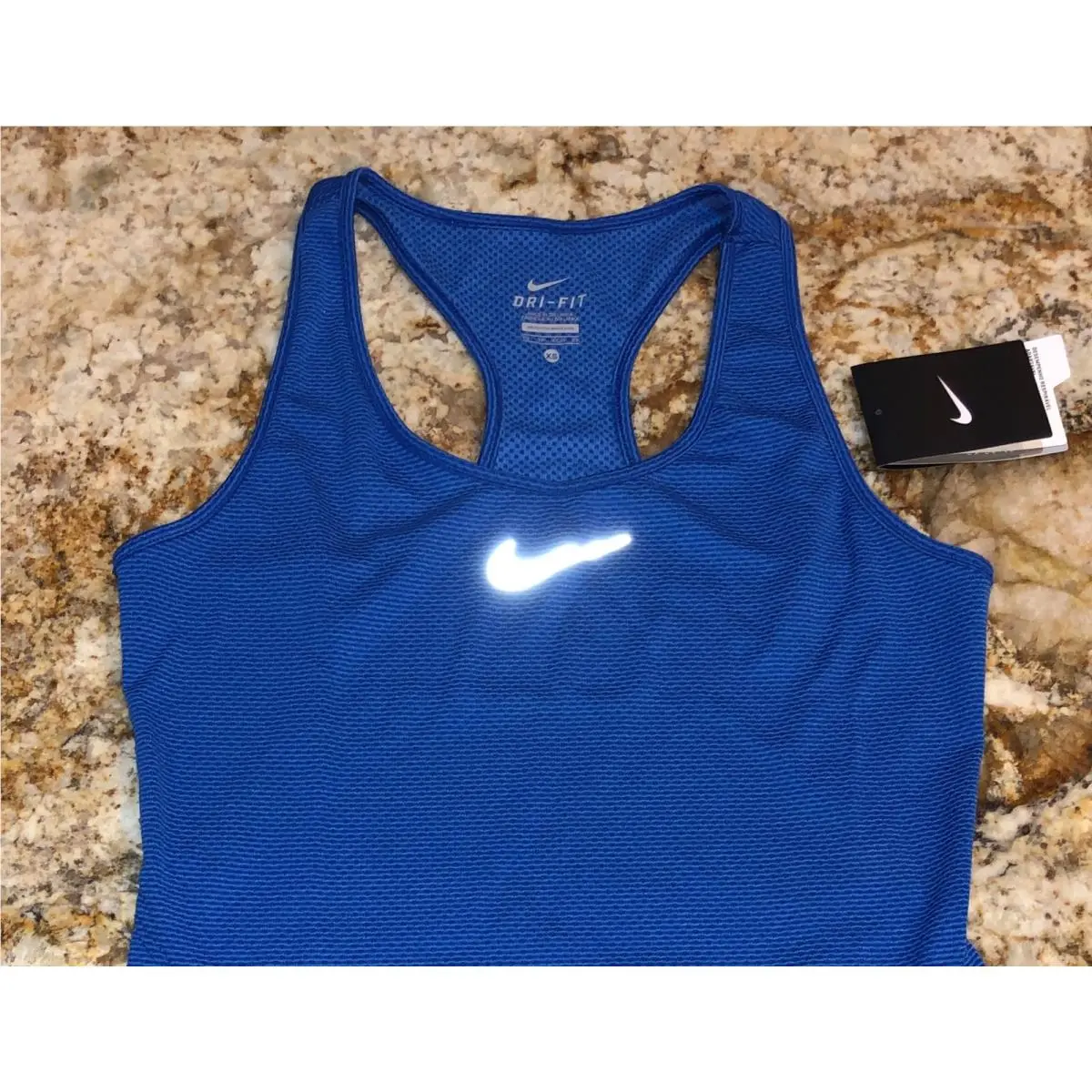 Nike clothing - NIKE Aeroreact Running Racerback Reflect Tank Top - 920780 - Blue 3
