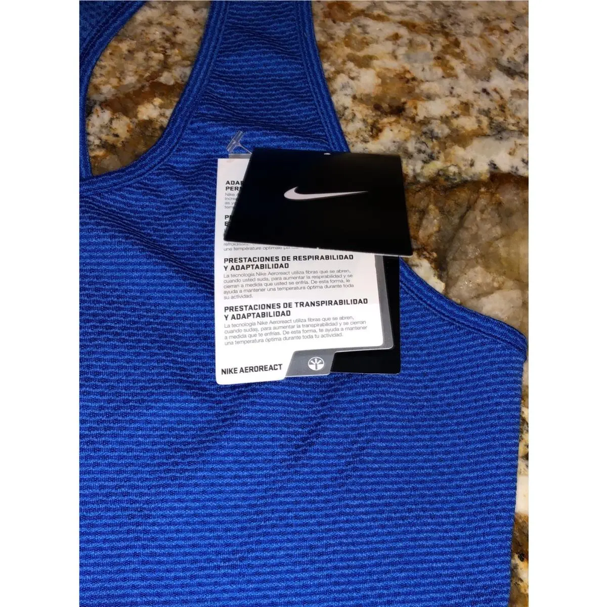 Nike clothing - NIKE Aeroreact Running Racerback Reflect Tank Top - 920780 - Blue 16