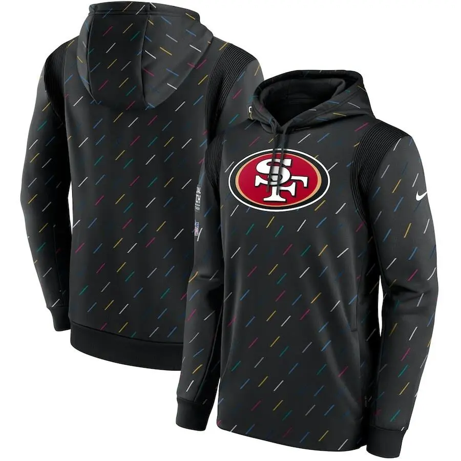 Nike Men`s San Francisco 49ers Nfl Crucial Catch Hoodie Charcoal 2021