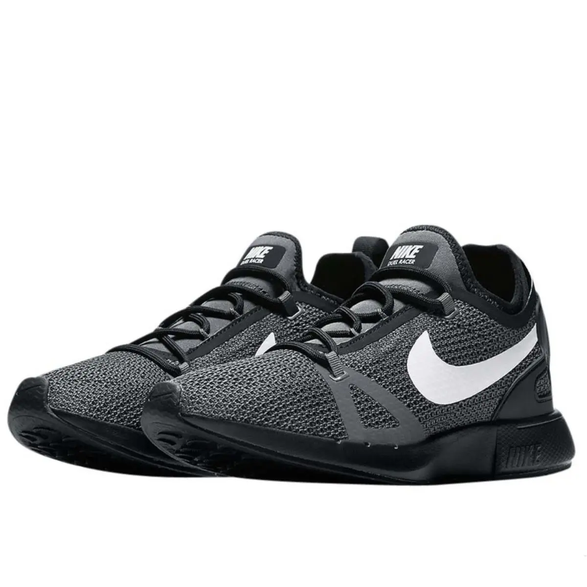 Nike Duel Racer Size 7.5 Women`s Running Training Shoes Black-white-dark Grey 31