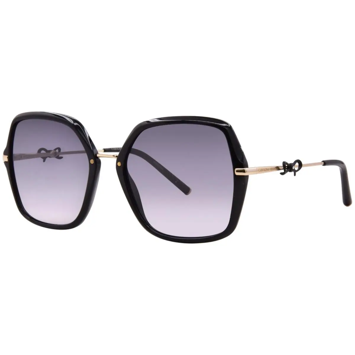 HER-0217/S 2M2 Sunglasses Women`s Black/gold/grey Gradient 57mm by Carolina Herrera