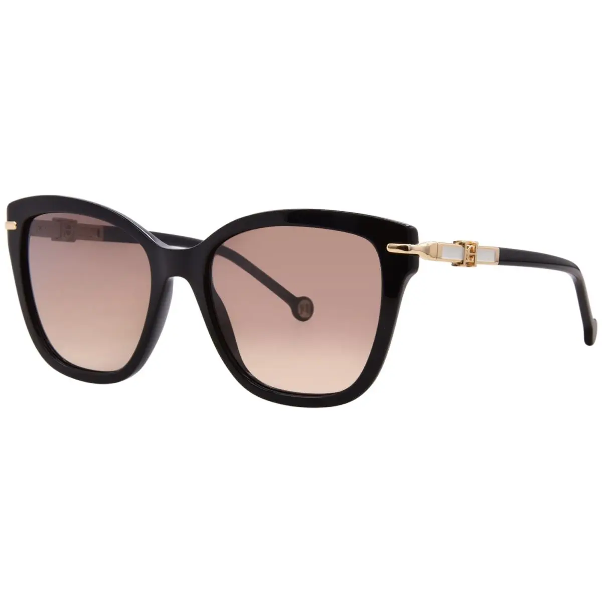 HER-0379/S 807 Sunglasses Women`s Black/brown Gradient 55mm by Carolina Herrera