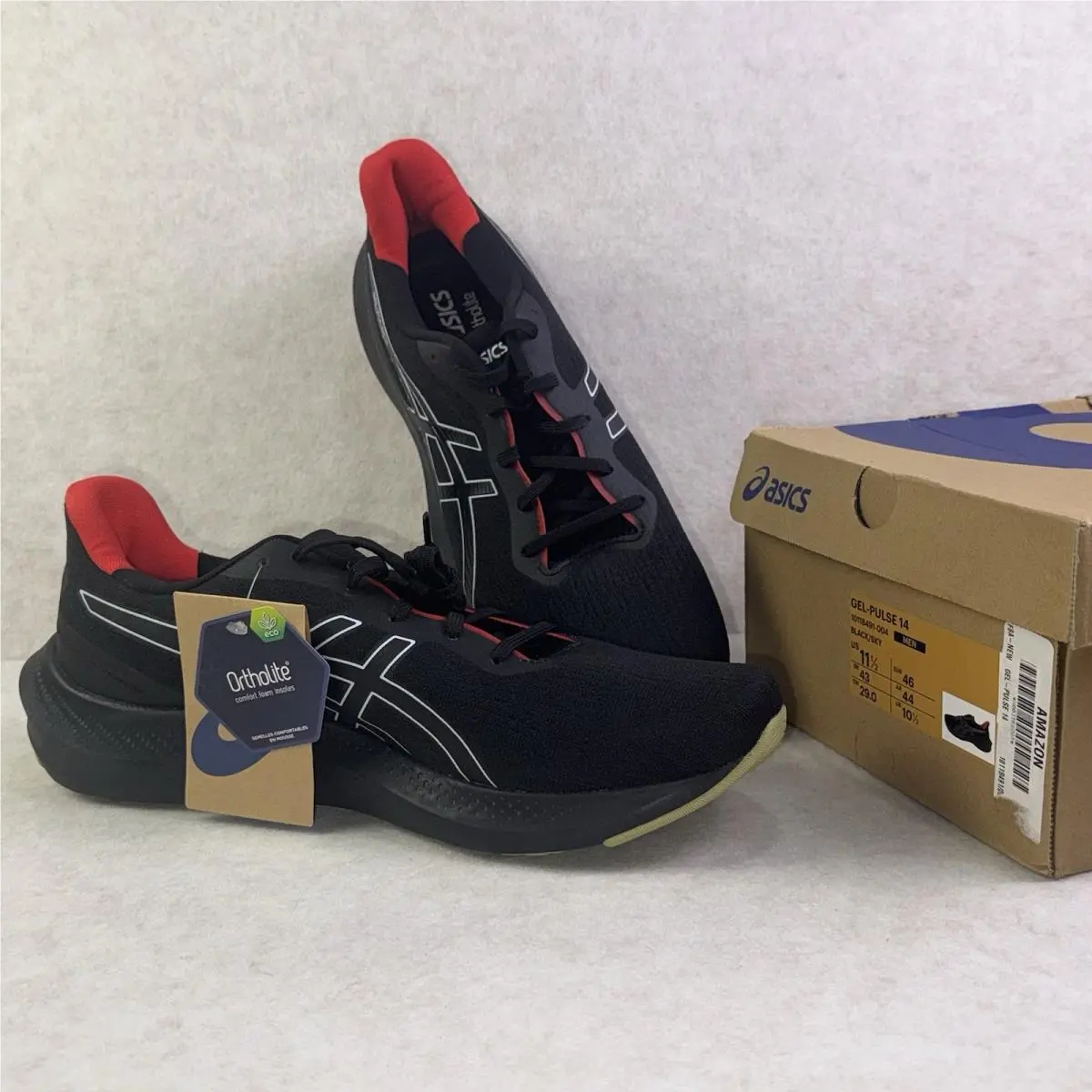 Asics Gel-pulse 14 Black Sky Running Shoes 1011B491-004 Men`s Size 11.5 DS