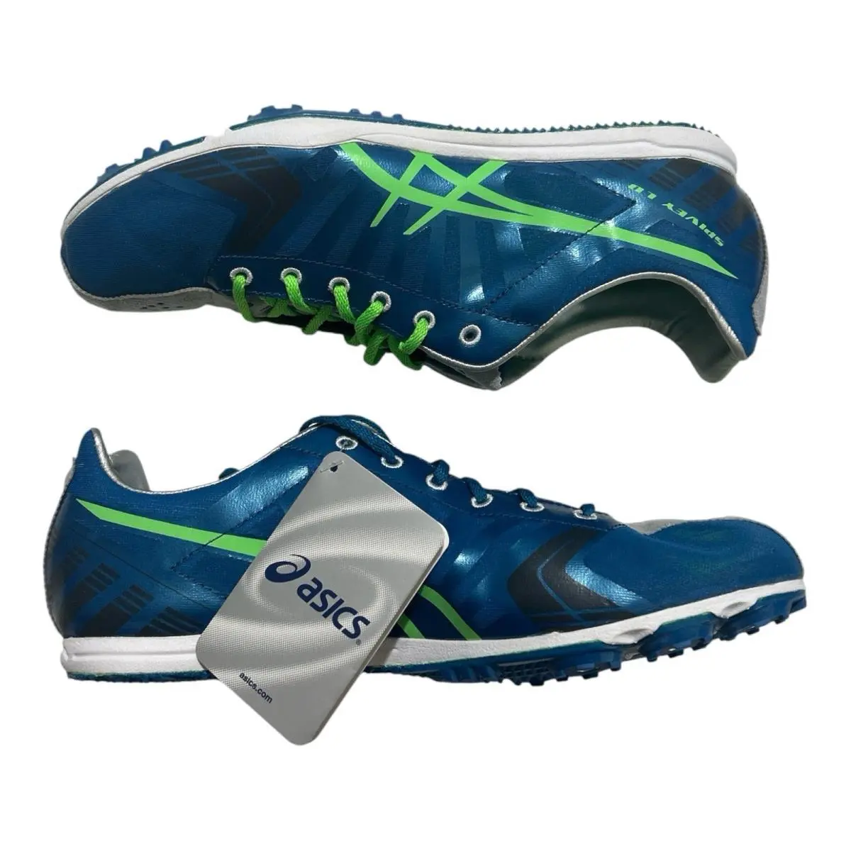 Asics Spivey LD Men’s Size 7 Track Field Spikes Neon Green/malibu/quick Silver