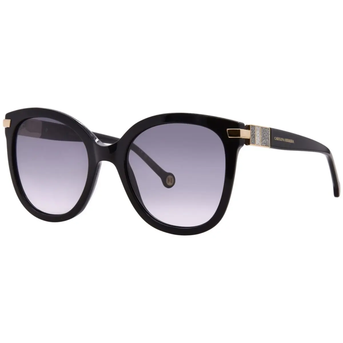 HER-0134/S 807 Sunglasses Women`s Black/grey Gradient 55mm by Carolina Herrera
