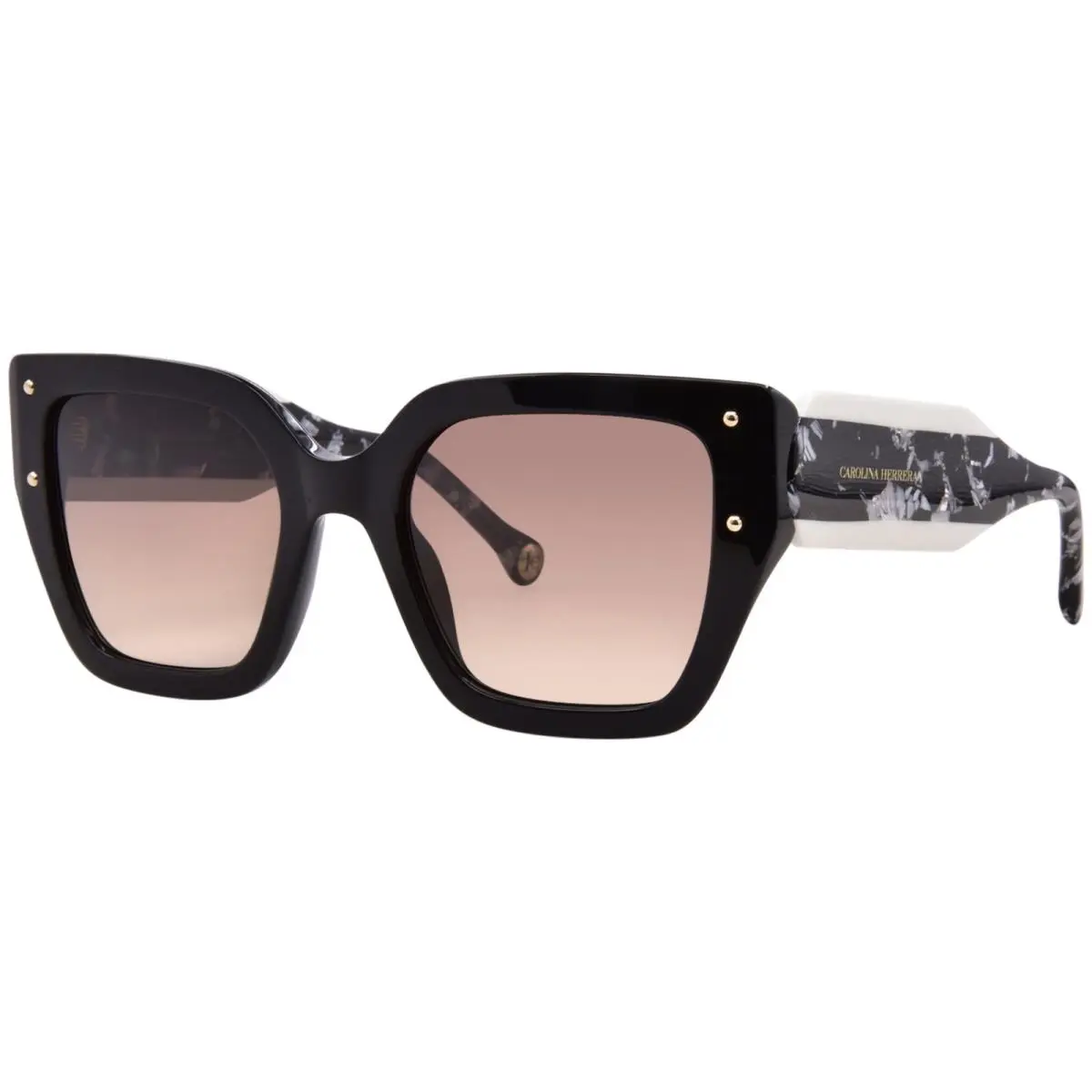 HER-0323/S 80S Sunglasses Women`s Black/brown Gradient 53mm by Carolina Herrera