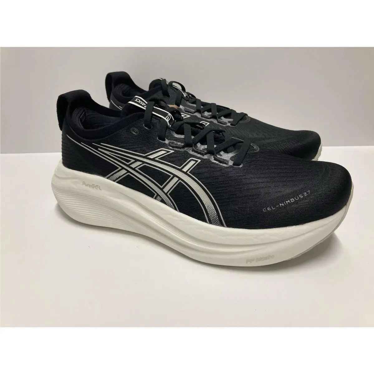 Asics Gel Nimbus 27 Men’s Size 11.5 Wide 2E Black Lake Grey